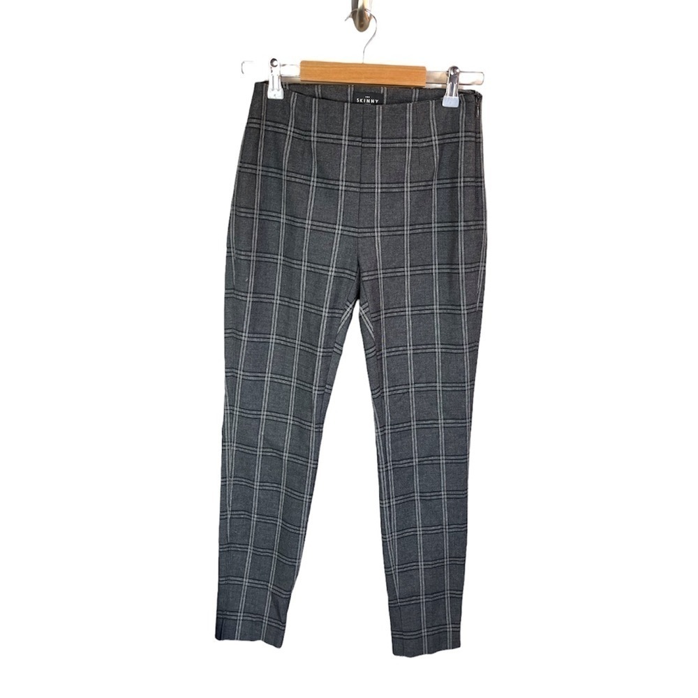 White‎ House Black Market The Skinny Plaid Pants 0